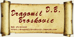 Dragomil Brošković vizit kartica